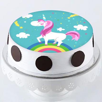 Unicorn icing image Ombre Cake – BakeAvenue