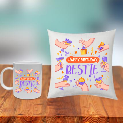 Friend Birthday Cushion Mug Combo