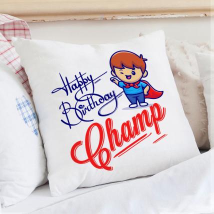 Special Champ Birthday Cushion