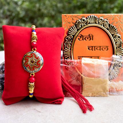 Kundan Multicolour Rakhi
