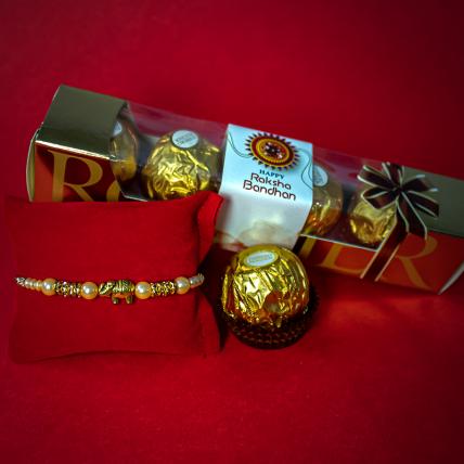 Elephant Rakhi with Ferrero Rocher