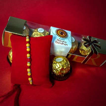 Beautiful Rakhi with Ferrero Rocher