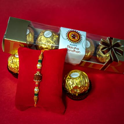 Rudraksh Rakhi with Ferrero Rocher