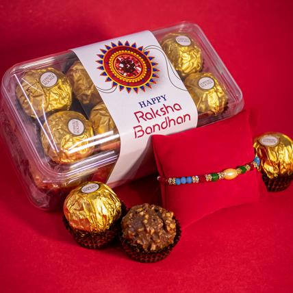 Pearly Rakhi and 16pc Ferrero Rocher