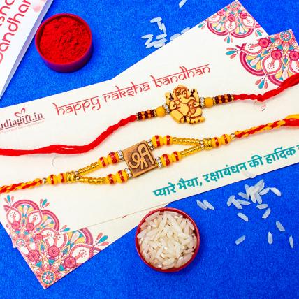Perfect Shri Ganesha Rakhi Set