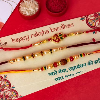 Om Rudraksh Rakhi Combo