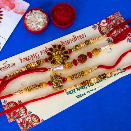 Beautiful Rakhi Combo of 4