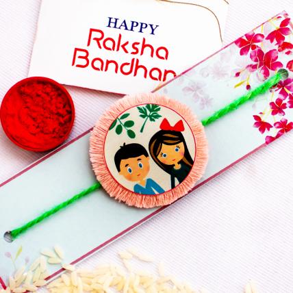  Handmade Cute Seed Rakhi 