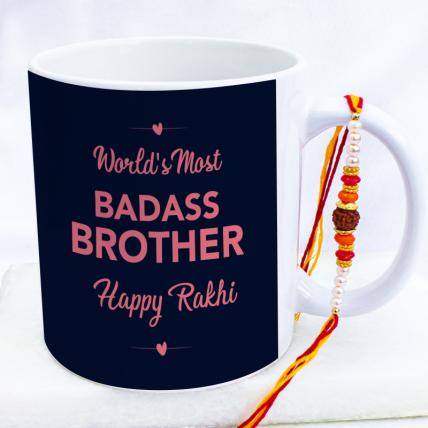 Badass Brother Mug Rakhi Combo