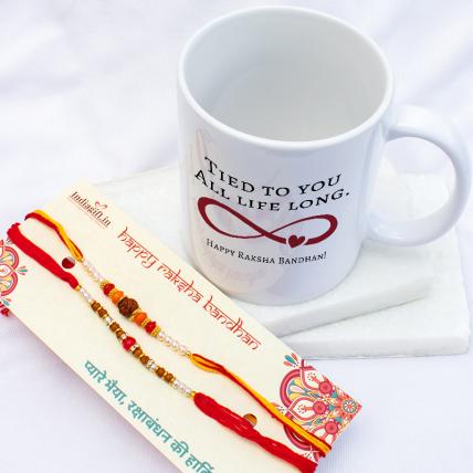 Tied to you Mug & Rakhis Combo