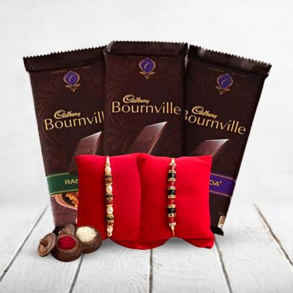 Bournville Treat with 2 Rakhis