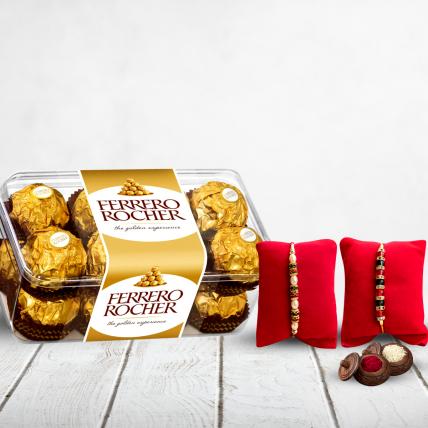 16 pc Ferrero Rocher with 2 Rakhis
