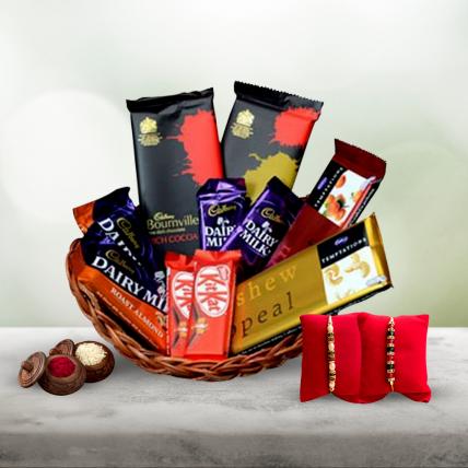 Chocolate Basket with Rakhi