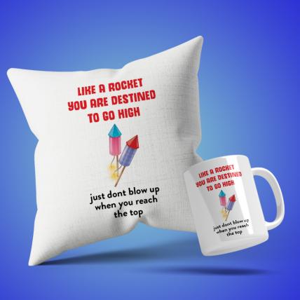 Rocket Cushion Mug Set