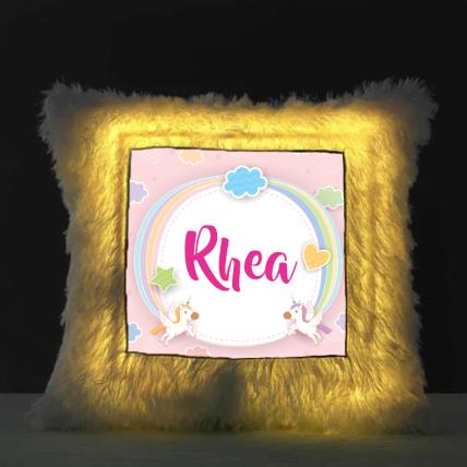 Unicorn Name LED Cushion