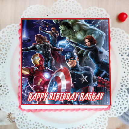 Avengers Photo Cake 