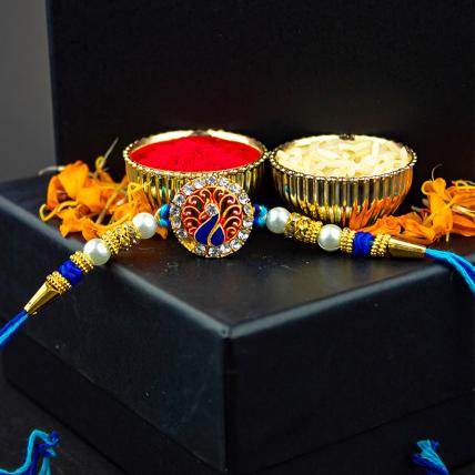 Peacock Stone Rakhi