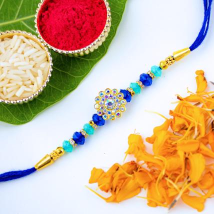 Blue Beads Rakhi