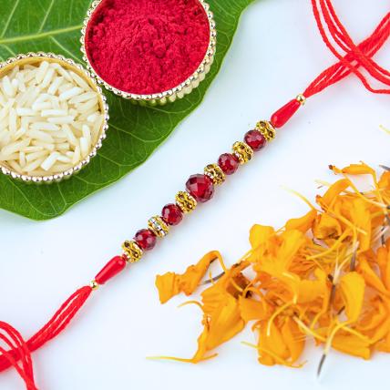 Red Beads Rakhi