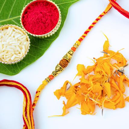 Elegant Rudraksh Mauli Rakhi