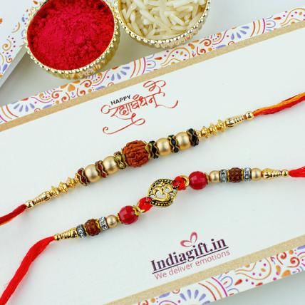 Om Swastika Rodraksh Rakhi Set