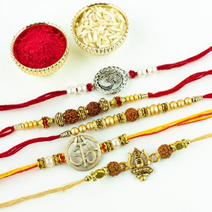 Exquisite 5 Rakhis Set