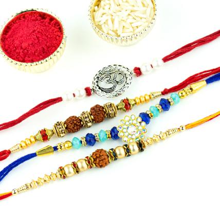 OM Rakhi Combo of 4