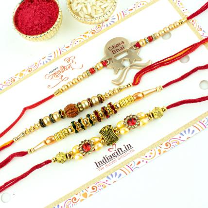 OM & Bhai Rakhi Combo of 4