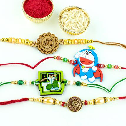 Cute Rakhi Combo of 4