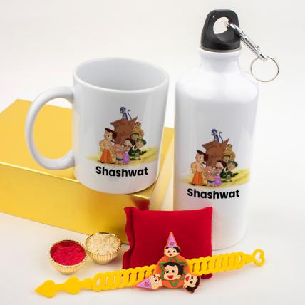 Chhota Bheem Sipper and Mug Rakhi Combo