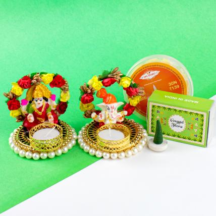 Laxmi Ganesha Candles Combo