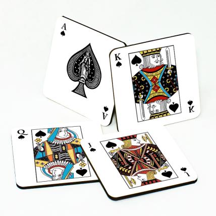 Poker KQJA Coasters