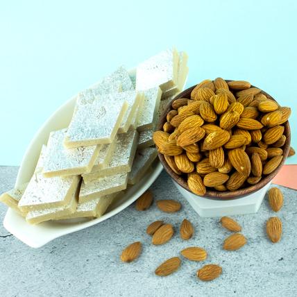 Kaju Katli with Almonds