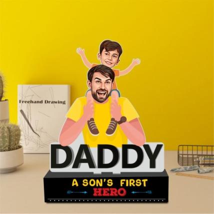 First hero dad Caricature Gift