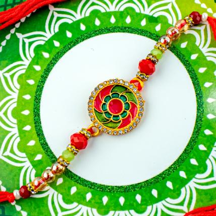 Kundan Multicolour Rakhi