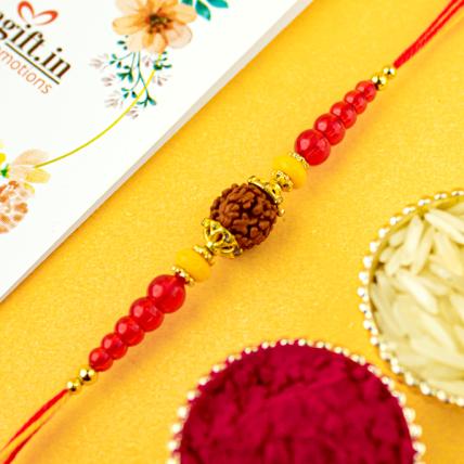 Elegant Rudraksh Rakhi