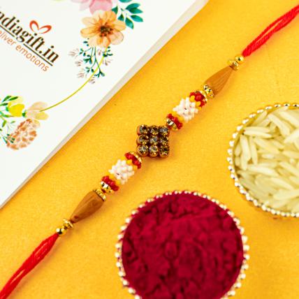 Wooden Pearls Rakhi