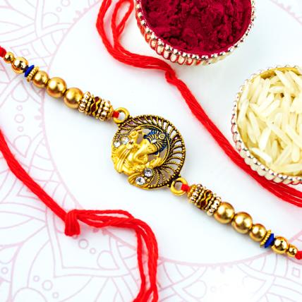 Golden Ganesha Rakhi