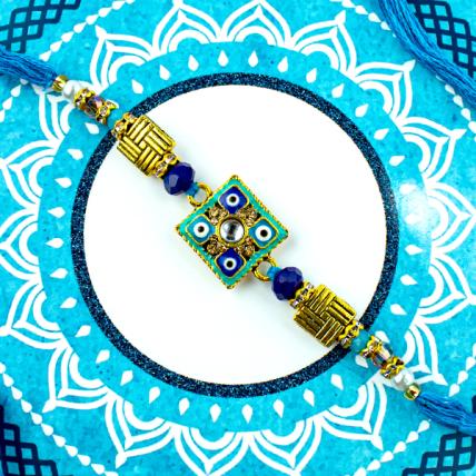 Evil eye square design Rakhi