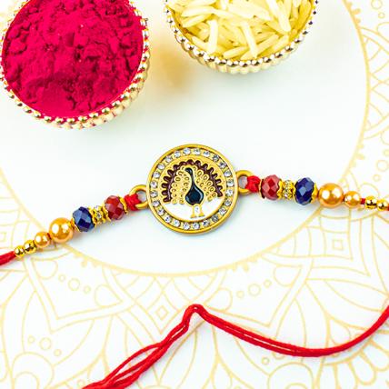 Pearl Peacock Rakhi