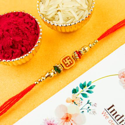 Swastik Pearl Rakhi