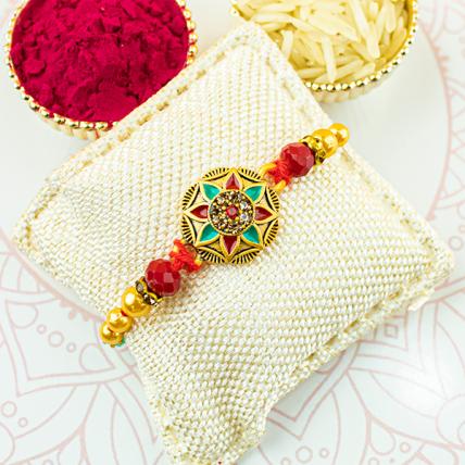 Beautiful Round Stone Rakhi