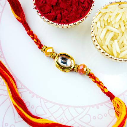 Beautiful Kundan Rakhi