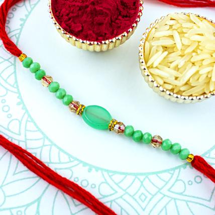 Green Sea Stone Rakhi