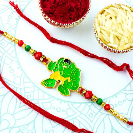 Green Hulk Metal Rakhi