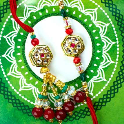 Swastik floral Multicolour Rakhi 2