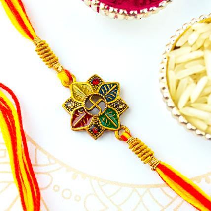 Swastik floral Multicolor Rakhi