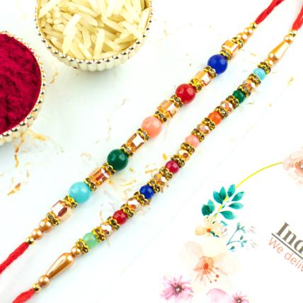 Beautiful Pearl Rakhi Set