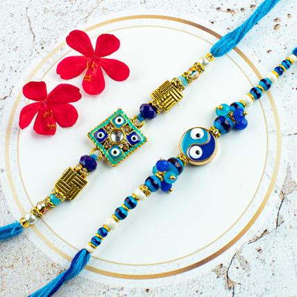 Beautiful Evil Eye Rakhi Set