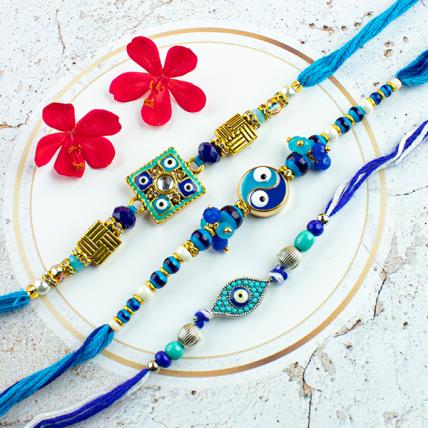 Beautiful Evil Eye 3 Rakhi Set